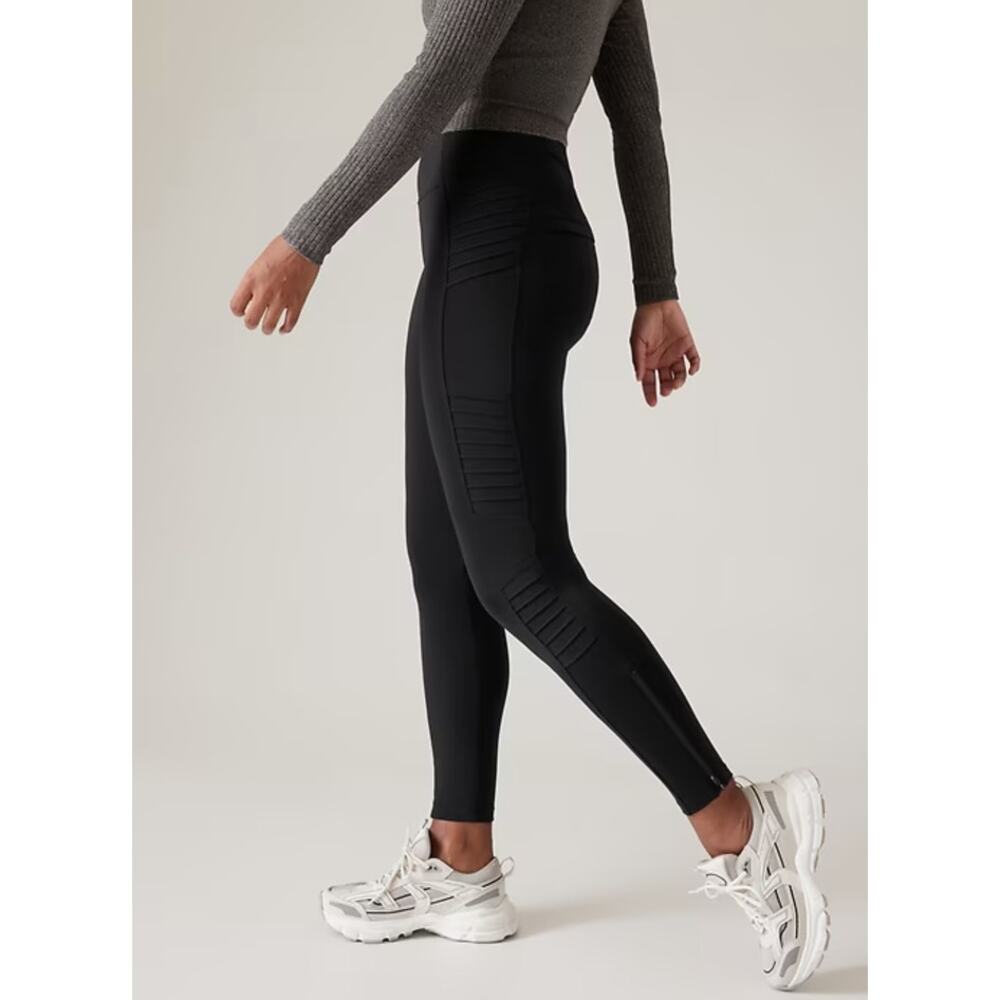 Athleta Delancey Moto Tight - Black - Small - 598323 - Picture 2 of 8